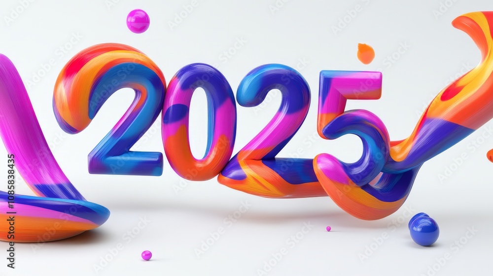 Festive 2025 Celebration Design with Bold Colors Festive 2025 Celebration Design with Bold Colors