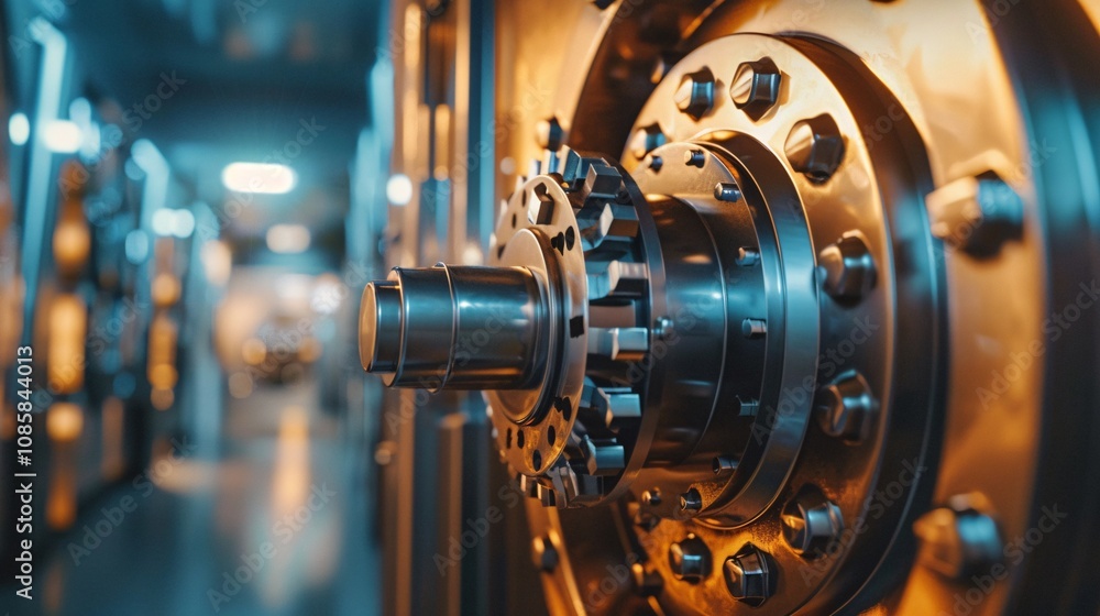 Closeup view of intricate industrial machinery with gears cogs and mechanical parts in a high tech engineering workshop or factory setting Concept of precision engineering manufacturing Closeup view of intricate industrial machinery with gears cogs and mechanical parts in a high tech engineering workshop or factory setting Concept of precision engineering manufacturing