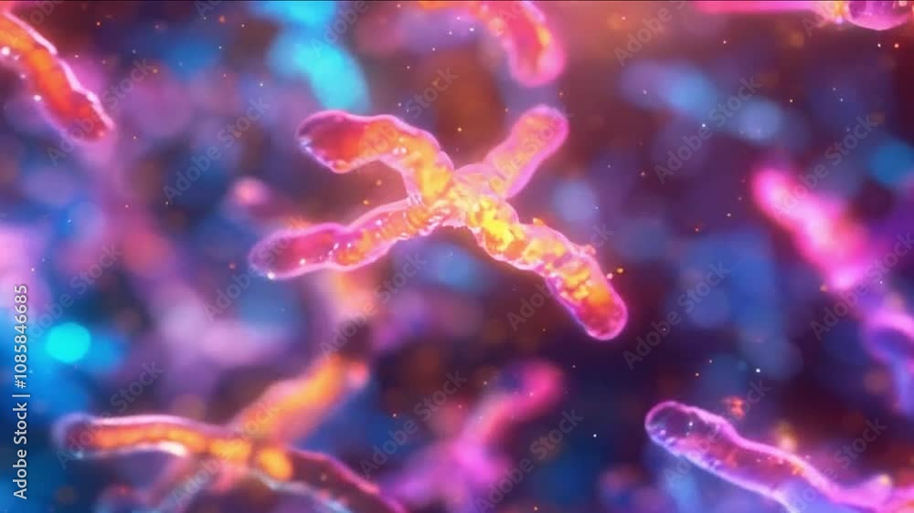 Microscopic view of x chromosomes or bacteria or other microbes bacillus or genetic material cell. Microscopic view of x chromosomes or bacteria or other microbes bacillus or genetic material cell.