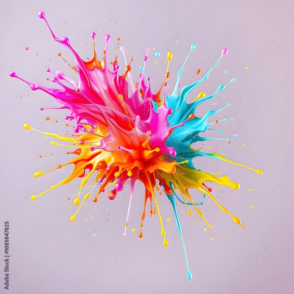 Colorful paint splash explosion. Abstract art background. Colorful paint splash explosion. Abstract art background.