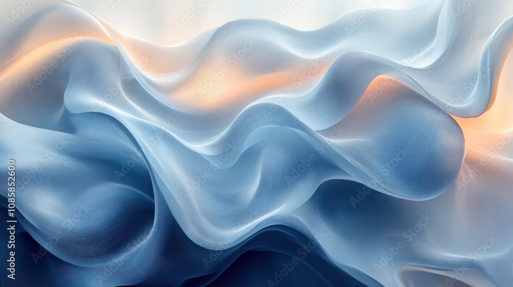 Flowing abstract design with soft curves and gentle hues Flowing abstract design with soft curves and gentle hues