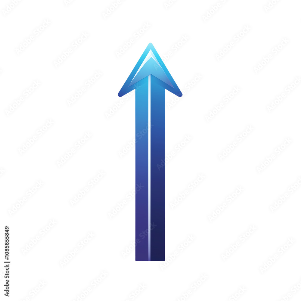 Stylish blue gradient arrow pointing upwards on a transparent background. transparent background Stylish blue gradient arrow pointing upwards on a transparent background. transparent background