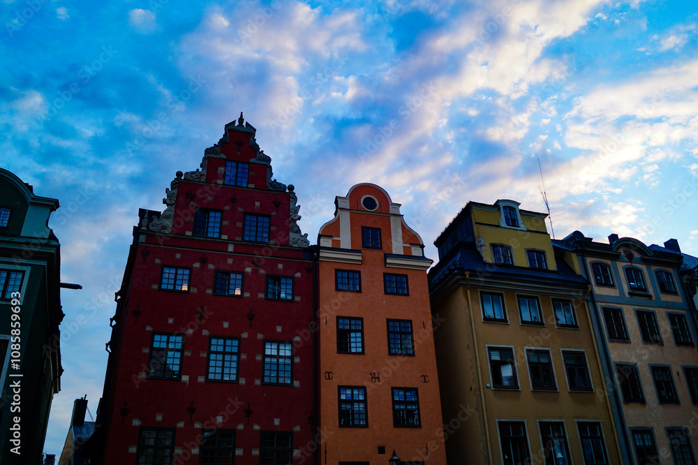 Strassen und Gebäude in Schwedens Stockholm Strassen und Gebäude in Schwedens Stockholm