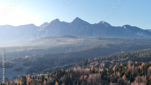 Obraz na płótnie Tatry o wschodzie w salonie