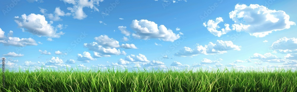 Green Grass Under a Sunny Sky Green Grass Under a Sunny Sky