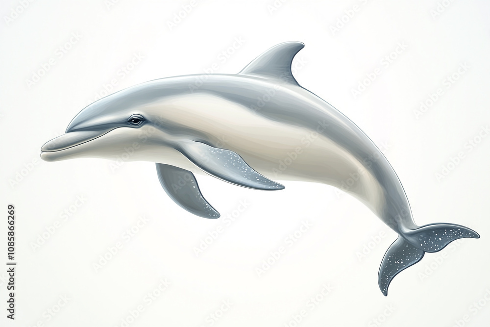 A graceful dolphin leaps through the water A graceful dolphin leaps through the water