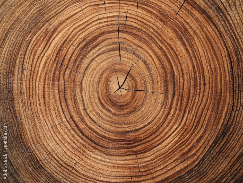 Detailed tree ring patterns showcasing growth. Detailed tree ring patterns showcasing growth.