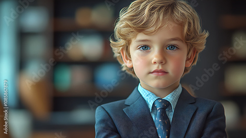 Young businessman posing in office environment