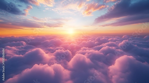 Beautiful pastel background with soft blurred light sunset cloud