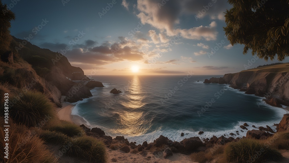 Obraz premium sunset at the beach