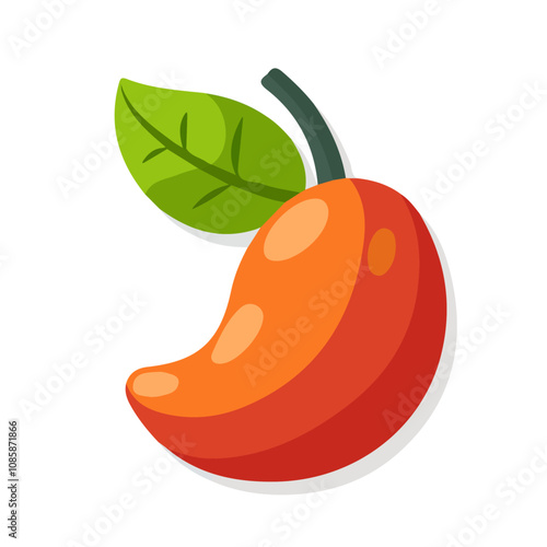 Simple flat 2D illustration of gallbladder isolated on a white background, Ai design, flat 2D design