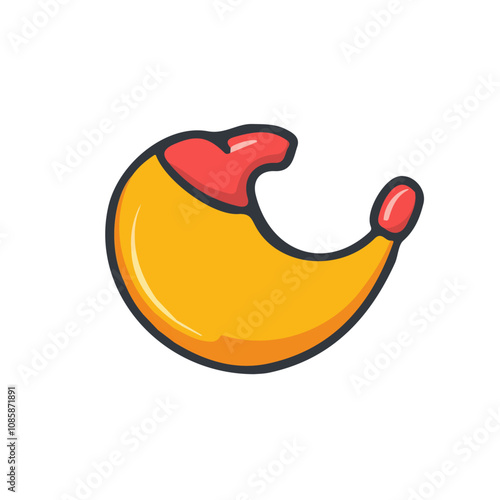 Simple flat 2D illustration of gallbladder isolated on a white background, Ai design, flat 2D design