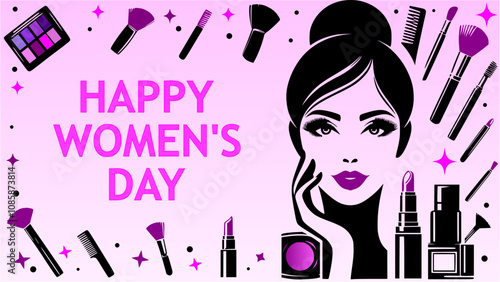 Makeup Silhouettes: Professional Vector Art Collection (Happy Women's Day)