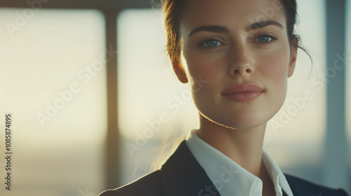 Woman in Suit Exuding Confidence and Professionalism photo