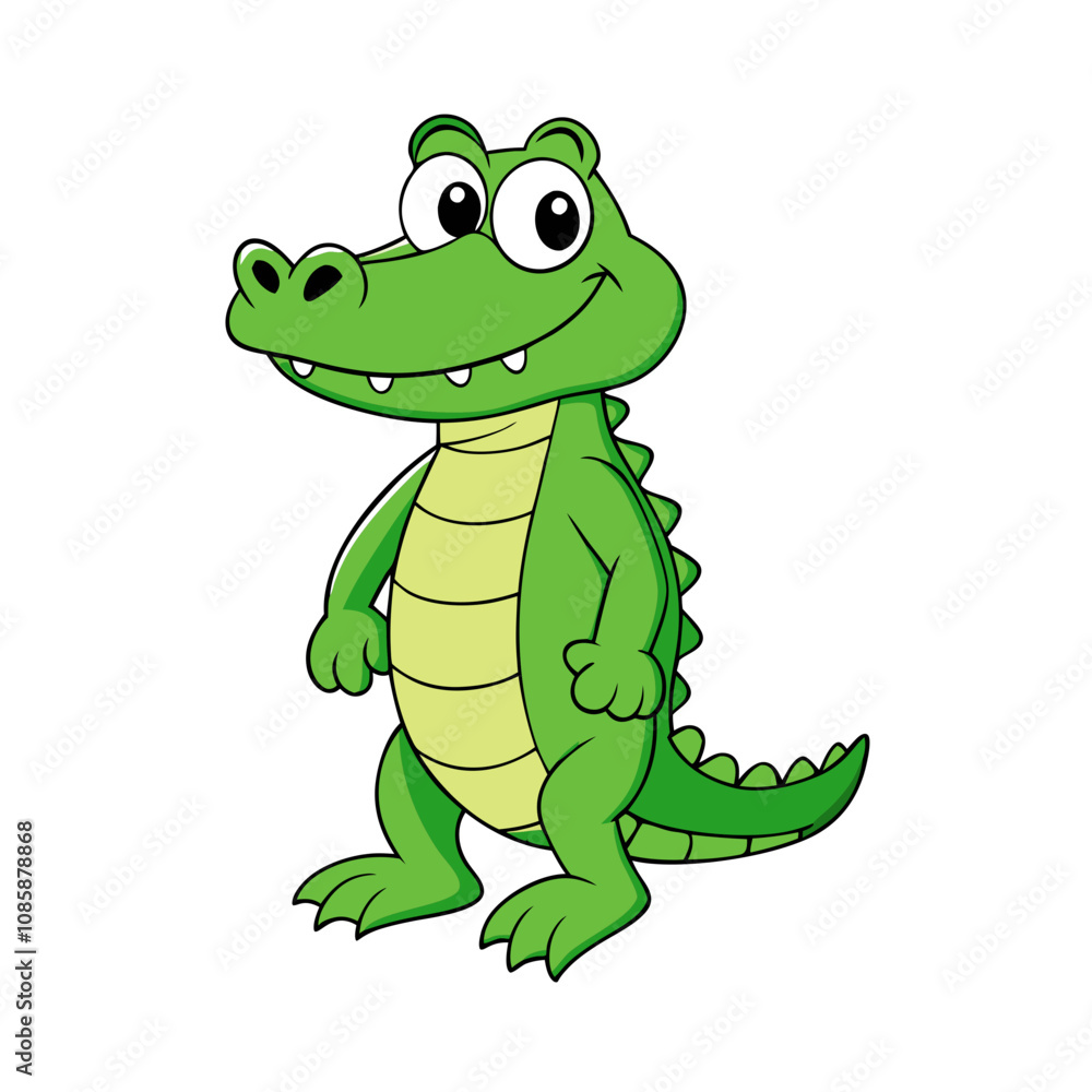 Obraz premium Alligator cartoon vector illustration