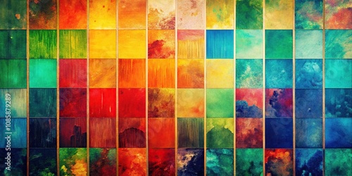 Fototapeta Naklejka Na Ścianę i Meble -  Color palette resembling abstract painting wallpaper with aerial style