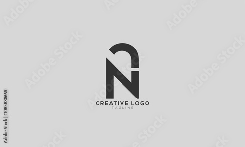 AN NA Abstract initial monogram letter alphabet logo design