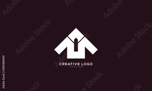 AU UA MA AM Abstract initial monogram letter alphabet logo design