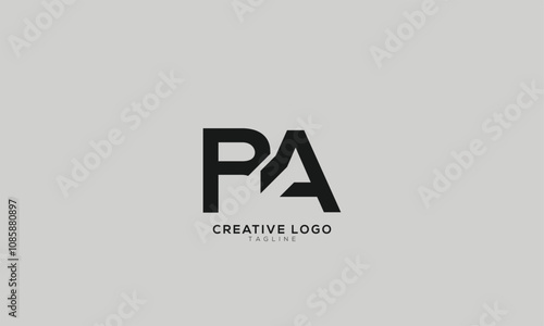 PA Abstract initial monogram letter alphabet logo design
