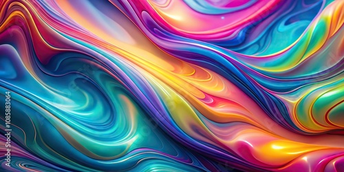 Colorful abstract background with smooth transitions of iridescent colors