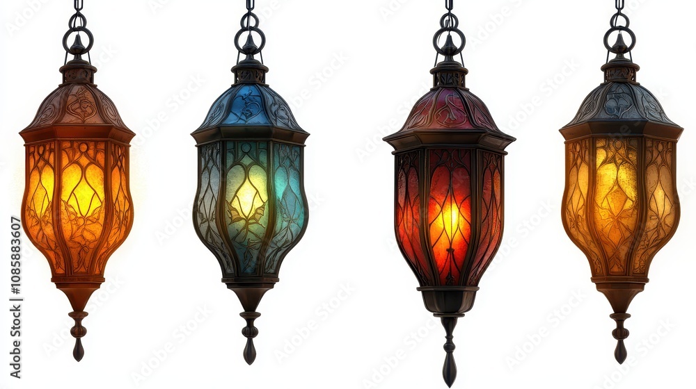 hanging lamp png cut out element set hanging lamp png cut out element set