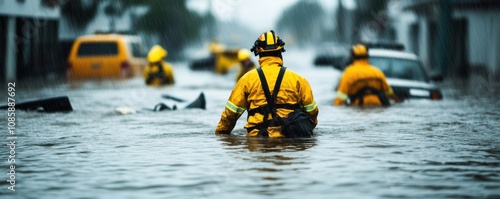 Wallpaper Mural Rescue operation during severe flooding event. Torontodigital.ca