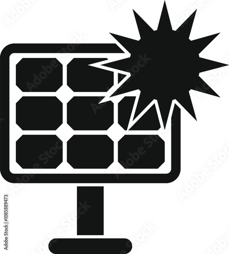 Solar panel converting sunlight into electricity, symbolizing renewable energy and sustainability