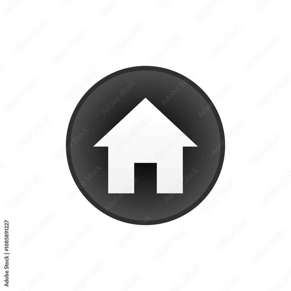 house icon. Color flat icon Button in circle on white background house icon. Color flat icon Button in circle on white background