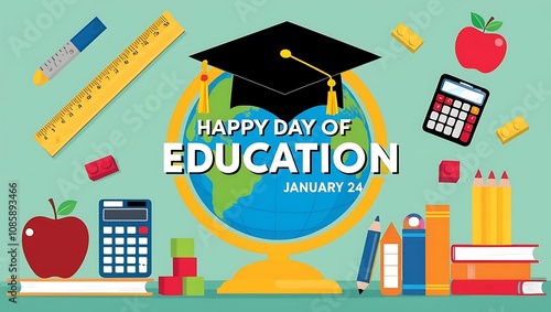 Happy Day Of Education Celebrates Global Learning photo