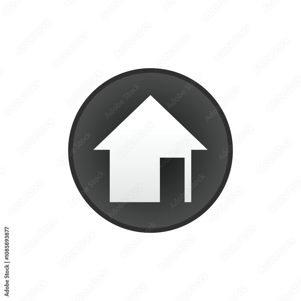 house icon. Color flat icon Button in circle on white background house icon. Color flat icon Button in circle on white background
