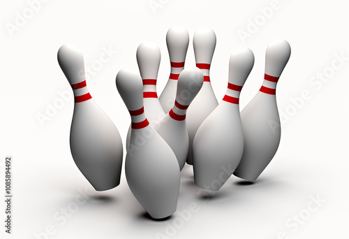 bowling ball and pins