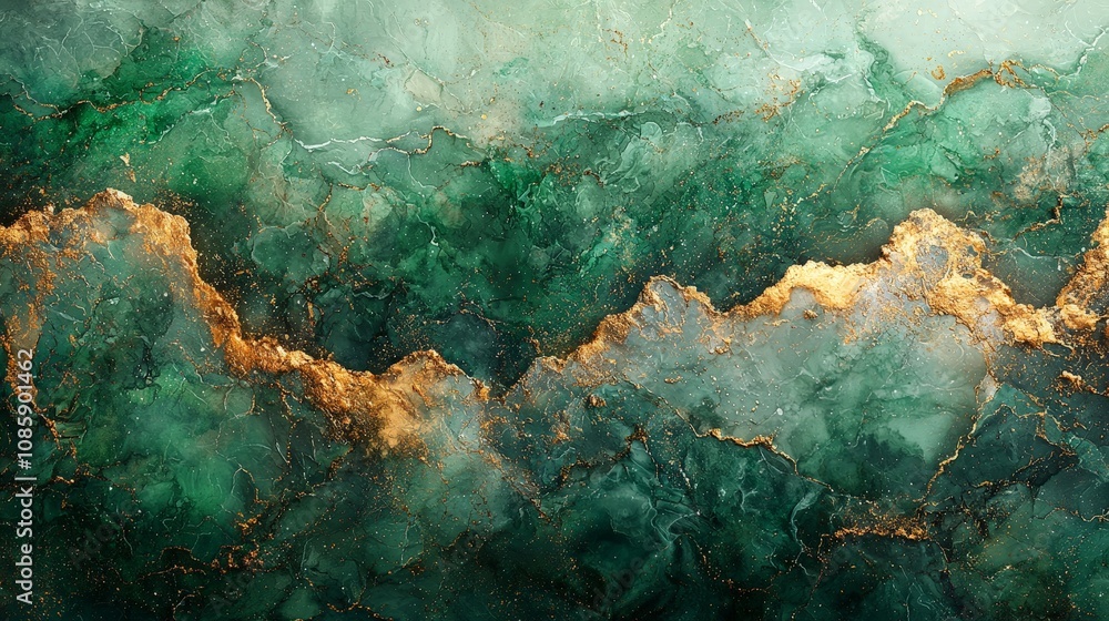 A textured abstract design featuring green and gold hues, resembling natural stone formations. A textured abstract design featuring green and gold hues, resembling natural stone formations.