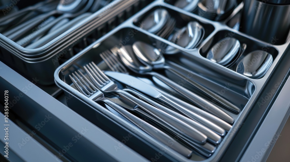 Close-up of Utensils in a Kitchen Drawer Close-up of Utensils in a Kitchen Drawer