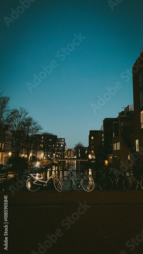 Photography amsterdam canals all lit up at night