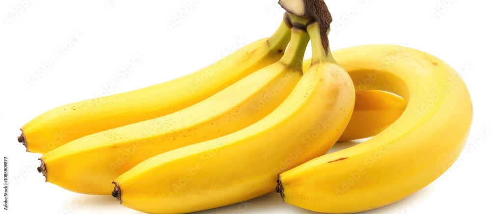 Bananas Bunch Isolated On White Bananas Bunch Isolated On White