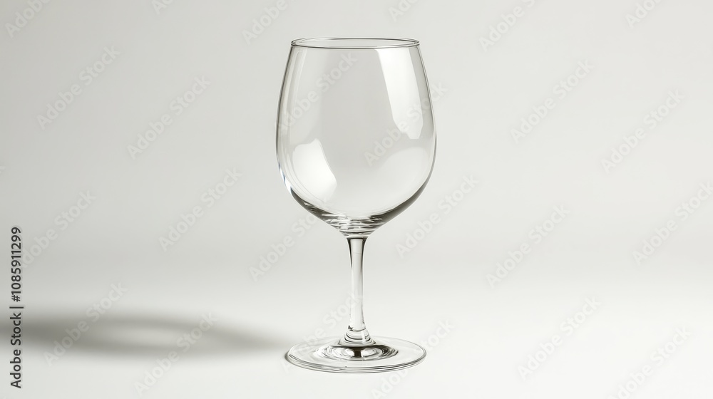 Empty Classic Shaped Wine Glass Isolated on White Background, Elegant Glassware Photography Empty Classic Shaped Wine Glass Isolated on White Background, Elegant Glassware Photography