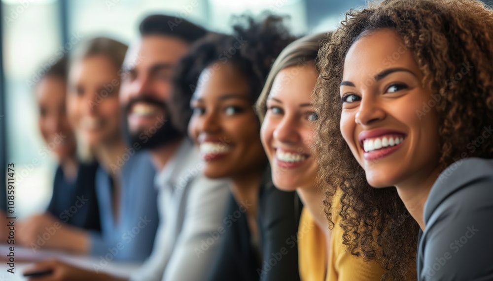 Diverse Team Presenting To Staff In Workplace: Multiracial Colleagues Delivering Presentation To Employees In Office Setting. Diverse Team Presenting To Staff In Workplace: Multiracial Colleagues Delivering Presentation To Employees In Office Setting.