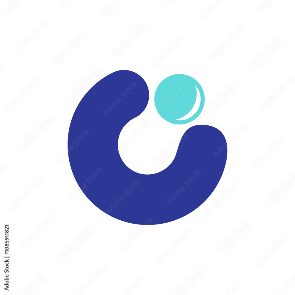 Initial O logo design with liquid water drop symbol Initial O logo design with liquid water drop symbol