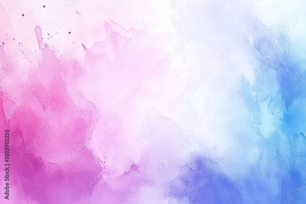 Pink and blue watercolor gradient with soft cloud-like texture. Pink and blue watercolor gradient with soft cloud-like texture.