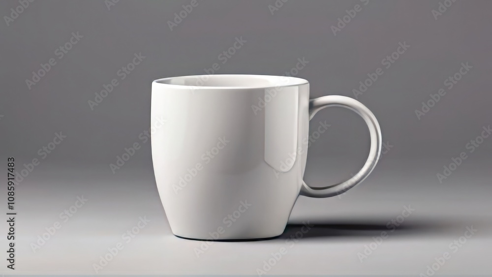 Fototapeta premium white cup on white background