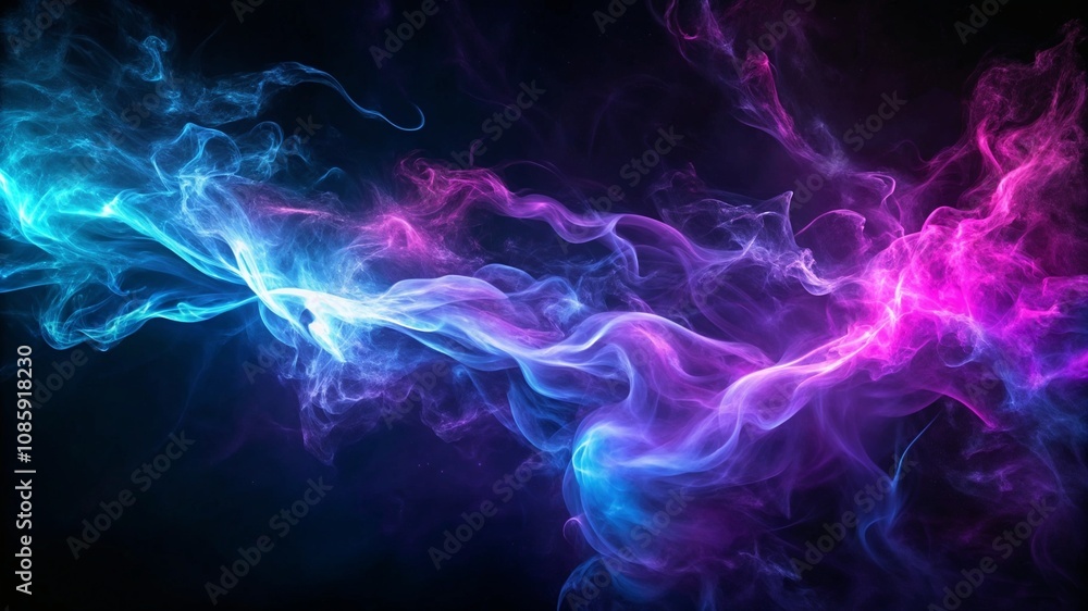 Elegant electric smoke background with flowing blue and pink wisps for artistic projects Elegant electric smoke background with flowing blue and pink wisps for artistic projects
