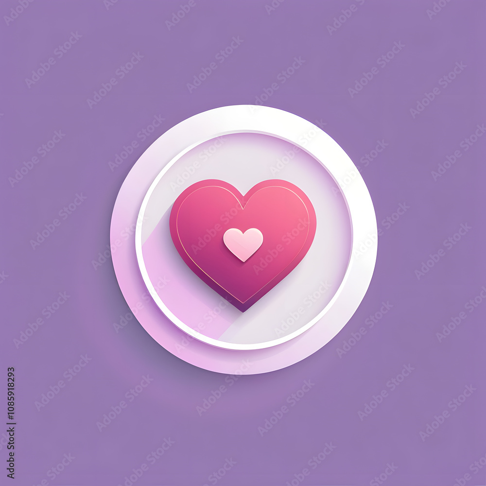 purple heart icon button purple heart icon button
