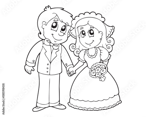 wedding Coloring Page for kids 001