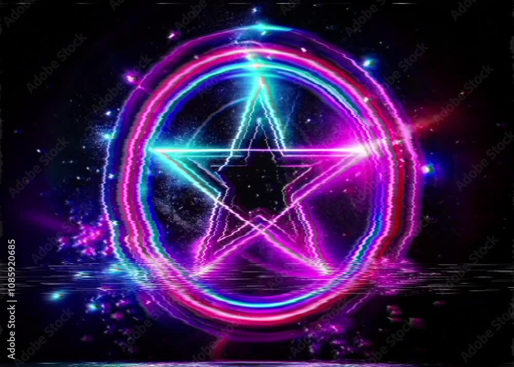 Neon animation video, Dark Background Neon animation video, Dark Background