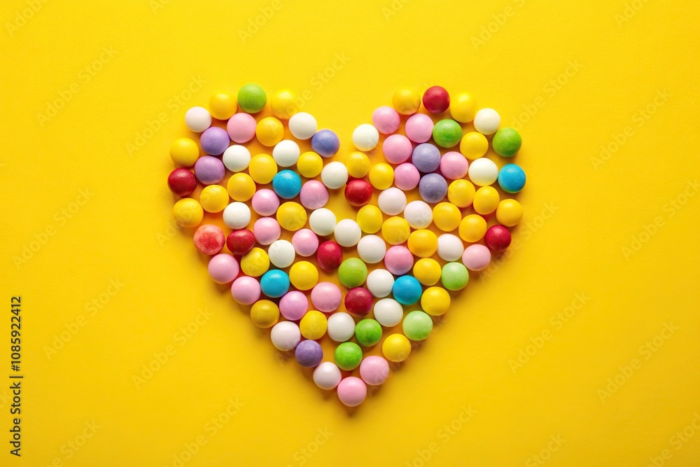 Colorful heart shaped candy Colorful heart shaped candy