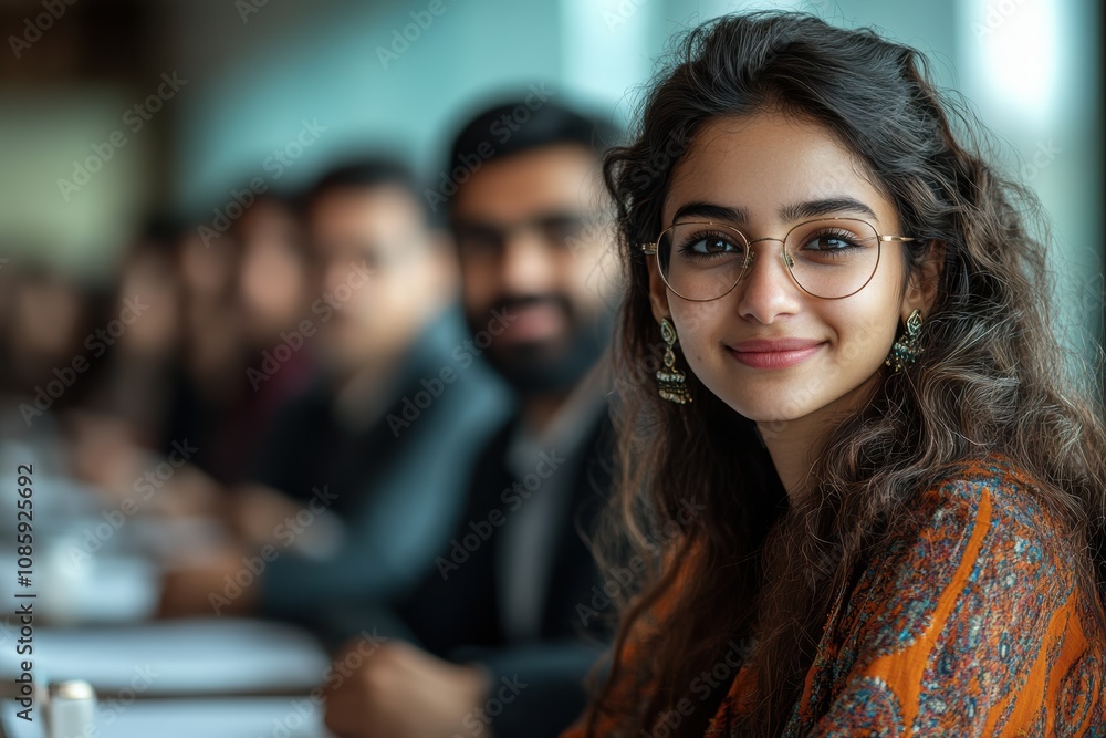 Indian business team gathered around a conference table, brainstorming ideas, Indian business team gathered around a conference table, brainstorming ideas,