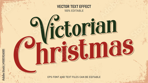 Merry christmas editable text effect