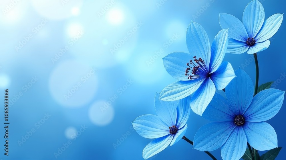 Abstract beautiful wallpaper with blue flowers, shapes and textures. Abstract beautiful wallpaper with blue flowers, shapes and textures.