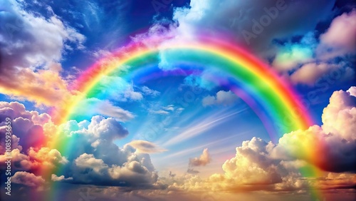 Colorful rainbow lgbt clouds in the sky background