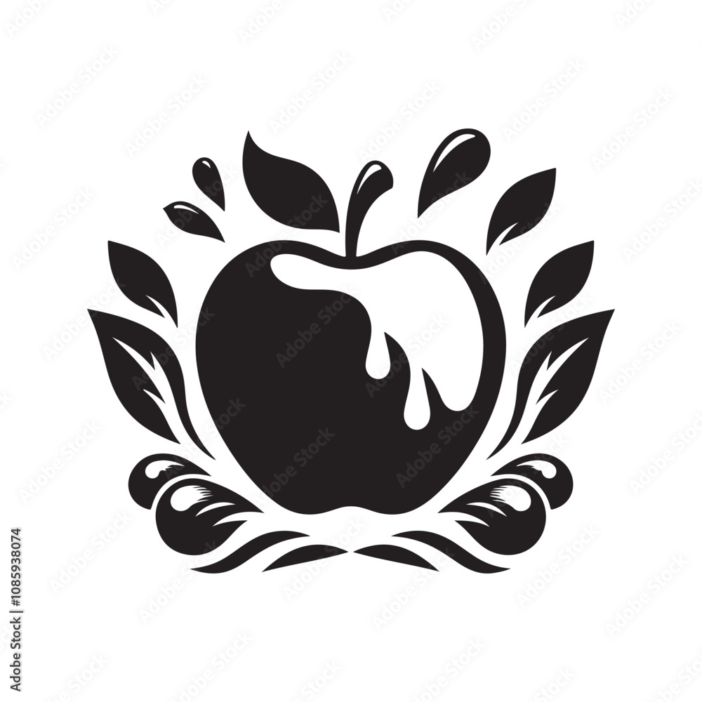 Apple Silhouette Vector Illustrations – Perfect for Design Projects Apple Silhouette Vector Illustrations – Perfect for Design Projects